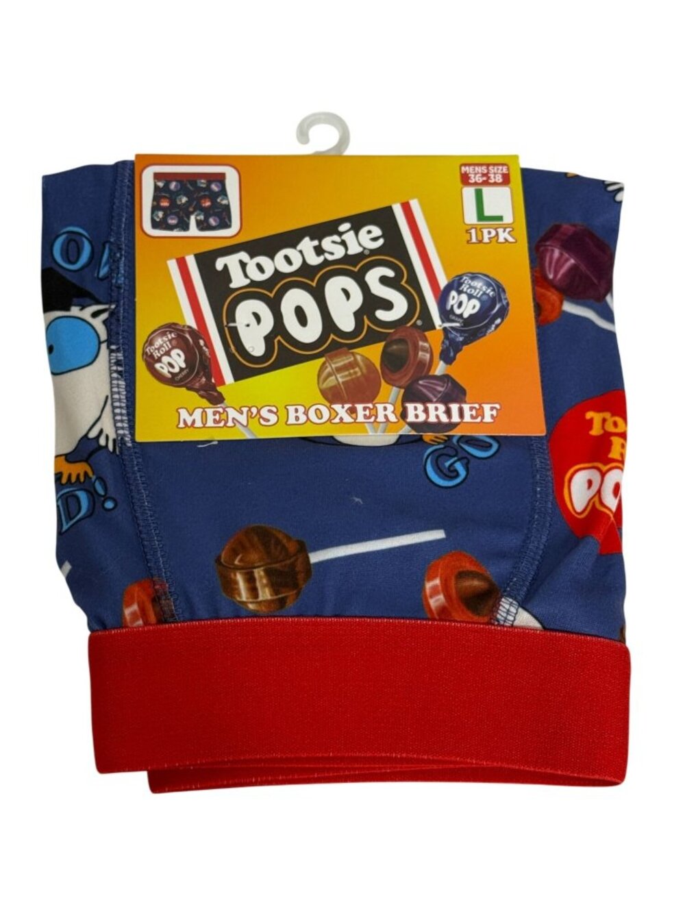 Tootsie Pops Mens Large Candy Graphic Boxer Briefs NWT Retro Colorful Casual